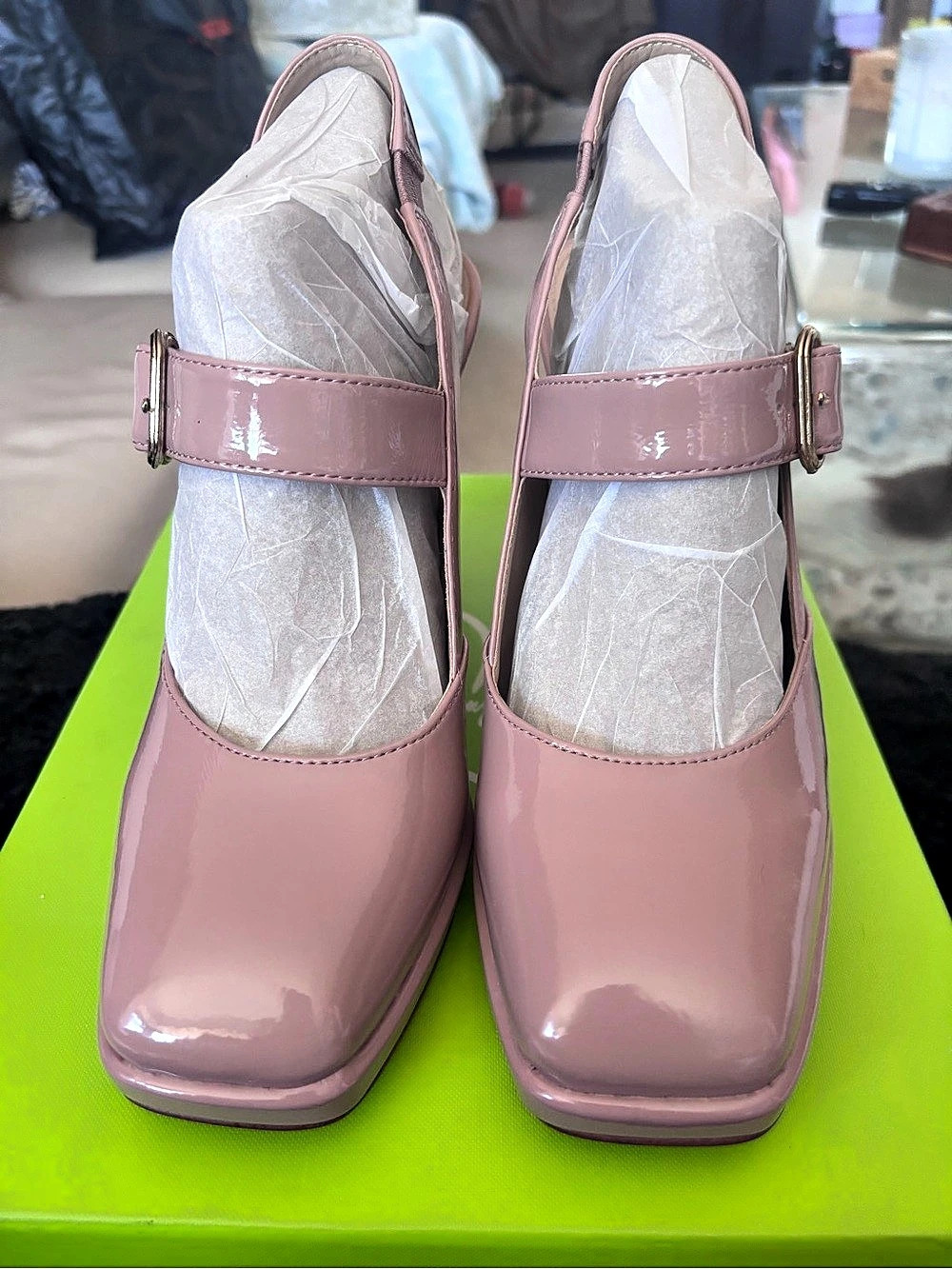 Edelman Jildie Patent Mary Jane Heels in Pink US 9.5 Like New